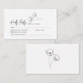 RSVP kaart invoegen - Minimalistische Poppy Warm B (Voorkant / Achterkant)