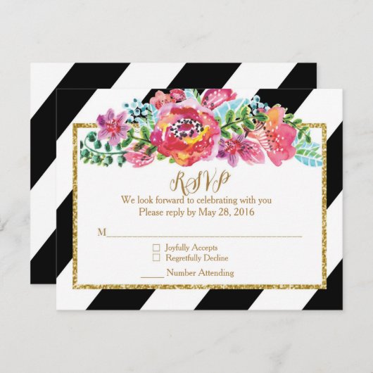 RSVP-kaart Kaart (Voorkant / Achterkant)