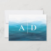 RSVP-kaart met Beach Waves Weduwingverzoek RSVP Kaartje (Achterkant)