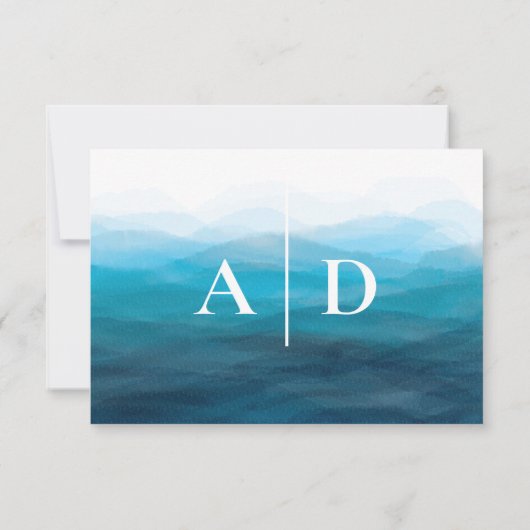 RSVP-kaart met Beach Waves Weduwingverzoek RSVP Kaartje (Achterkant)