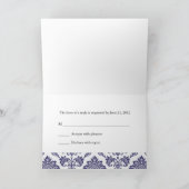 RSVP-kaart met blauw masker (Binnen)