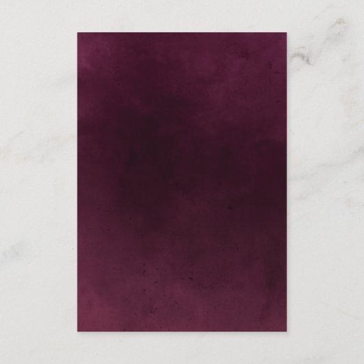 RSVP-Kaart met Bourgogne en Gold Wedding Advieskaart (Achterkant)