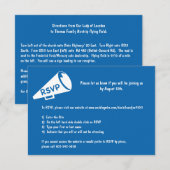 RSVP-kaart met Bullhorn RSVP Kaartje (Voorkant / Achterkant)