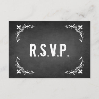 RSVP-kaart met Chalkboard RSVP Kaartje
