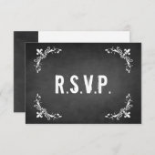 RSVP-kaart met Chalkboard RSVP Kaartje (Voorkant / Achterkant)