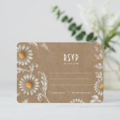  RSVP-kaart met filigraan Daisy Motif Kaart (Staand voorkant)