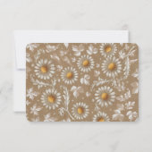  RSVP-kaart met filigraan Daisy Motif Kaart (Achterkant)