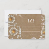  RSVP-kaart met filigraan Daisy Motif Kaart (Voorkant)