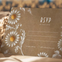  RSVP-kaart met filigraan Daisy Motif