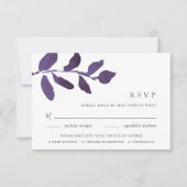 RSVP-kaart met geperste botanische maaltijd | Viol RSVP Kaartje (Voorkant)