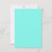 RSVP-kaart met gestreepte turquoise en zwarte kroo RSVP Kaartje (Achterkant)