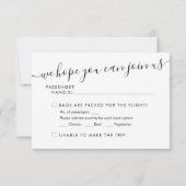 RSVP-kaart met Gold Wereldkaart-reisbestemming (Achterkant)