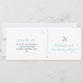 RSVP-kaart met instapkaart voor eindbestemming (Achterkant)