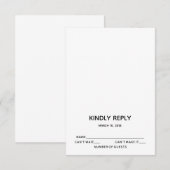 RSVP-kaart met lage balk I RSVP Kaartje (Voorkant / Achterkant)