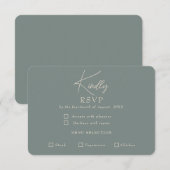RSVP-kaart met lage key Bedankkaart (Voorkant / Achterkant)