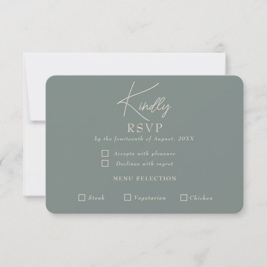 RSVP-kaart met lage key Bedankkaart (Voorkant)