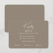 RSVP-kaart met lage key Bedankkaart (Voorkant / Achterkant)