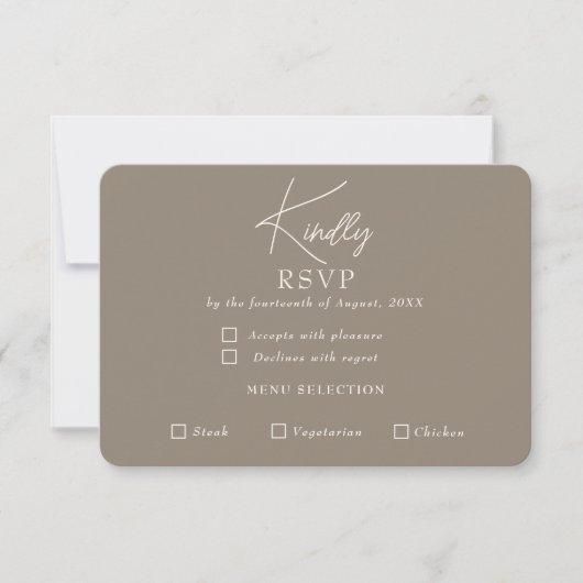 RSVP-kaart met lage key Bedankkaart (Voorkant)