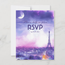 RSVP-kaart met maaltijdkeuze Amour Éternel RSVP Kaartje