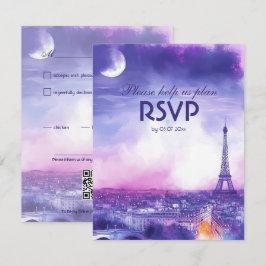 RSVP-kaart met maaltijdkeuze Amour Éternel RSVP Kaartje