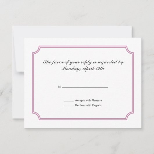 RSVP-kaart met middeleeuws Cross Pattern RSVP Kaartje (Voorkant)