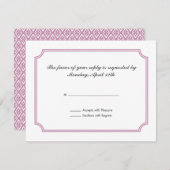 RSVP-kaart met middeleeuws Cross Pattern RSVP Kaartje (Voorkant / Achterkant)