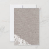 RSVP-kaart met paarse bloemen en kant-en-menu RSVP Kaartje (Achterkant)