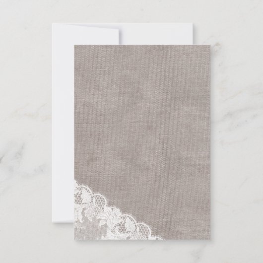 RSVP-kaart met paarse bloemen en kant-en-menu RSVP Kaartje (Achterkant)