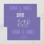 RSVP kaart met QR code Notitiekaartje (Voorkant / Achterkant)