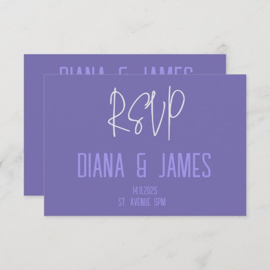 RSVP kaart met QR code Notitiekaartje (Voorkant / Achterkant)