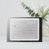 RSVP-kaart met  rand. RSVP Kaartje (Staand voorkant)