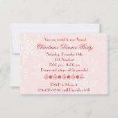 RSVP-kaart met rode witte kerstfeestdag Kaart (Achterkant)