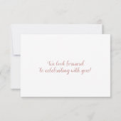 RSVP-kaart met roze instapmodel ticket RSVP Kaartje (Achterkant)