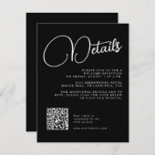 RSVP-kaart met RSVP-kaart met zwarte en witte brui Kaart (Voorkant / Achterkant)