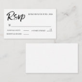 RSVP-kaart met # Toegevoegd Notitiekaartje (Voorkant / Achterkant)