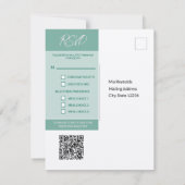 RSVP-Kaart met uitnodiging en QR-code (Achterkant)