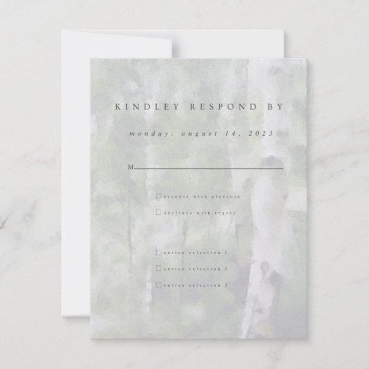 RSVP-kaart met weduwenboomontwerp RSVP (Voorkant)