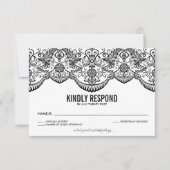 RSVP-kaart met zwart en wit Marokkaans logo RSVP Kaartje (Voorkant)