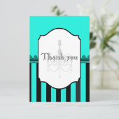 RSVP-kaart met zwarte streep RSVP Kaartje (Staand voorkant)