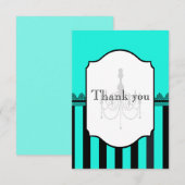 RSVP-kaart met zwarte streep RSVP Kaartje (Voorkant / Achterkant)