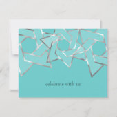 RSVP-kaart Metallic look Star van David Kaart (Voorkant)