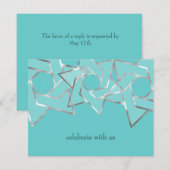 RSVP-kaart Metallic look Star van David Kaart (Voorkant / Achterkant)