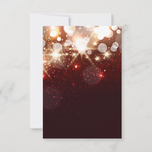 RSVP-kaart - Modern Gold Glitter Sparkles RSVP Kaartje (Achterkant)