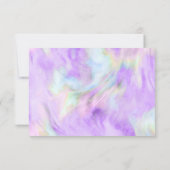 RSVP-kaart Paars-tv-ontwerp RSVP Kaartje (Achterkant)