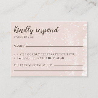 RSVP-kaart reageer alsjeblieft modern blush Informatiekaartje