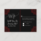 RSVP Kaart rode zwarte Indische bruiloft (Voorkant)