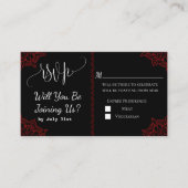 RSVP Kaart rode zwarte Indische bruiloft (Voorkant)