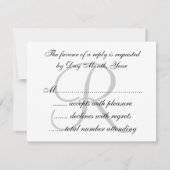 RSVP-kaart Rood Damask Monogram & Names RSVP Kaartje (Achterkant)