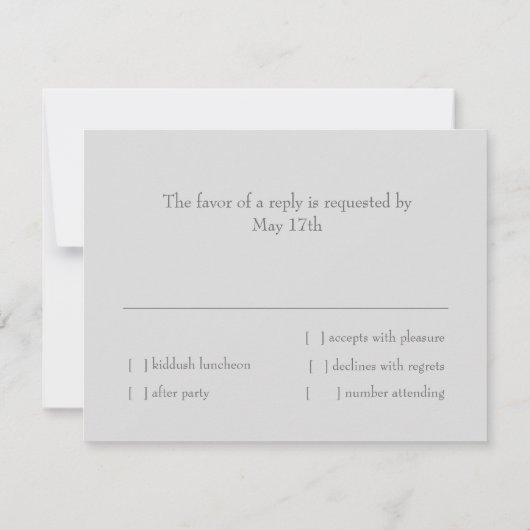 RSVP-kaart Roze Paarse ster van David op elke kleu Kaart (Achterkant)