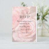 RSVP-kaart Roze rozen RSVP Kaartje (Staand voorkant)